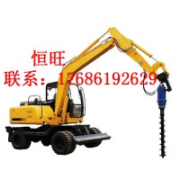 挖改螺旋钻机 挖掘机改装 光伏打桩机