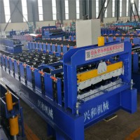 河北全自动彩钢压瓦机900型单板铁皮压瓦机