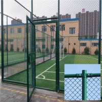 江苏体育场围网低碳钢丝浸塑勾花网运动足球护栏网