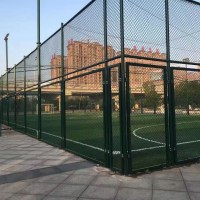 秦皇岛体育场勾花护栏网菱形浸塑勾花网篮球场防护栏