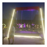 鹤岗景观工程喷泉水景水幕户外互动网红瀑布秋千山东三喜