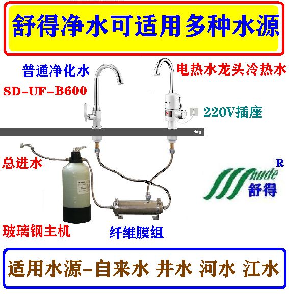 舒得厨房设备厨房净水器井水过滤器净水机家庭用别墅餐饮行业设备