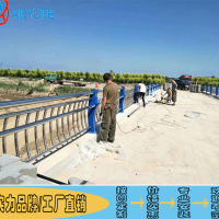 佛山人行天桥护栏 通道不锈钢栏杆 番禺河道烤漆围栏厂家