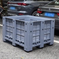 重庆塑料网格卡板箱1.2米叉车周转物流箱