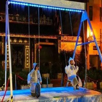 武安市网红互动装置水幕秋千制作稳固带动现场气氛公司山东三喜