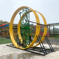 桦甸市大厂生产无动力360度旋转自行车设计精湛公司山东三喜