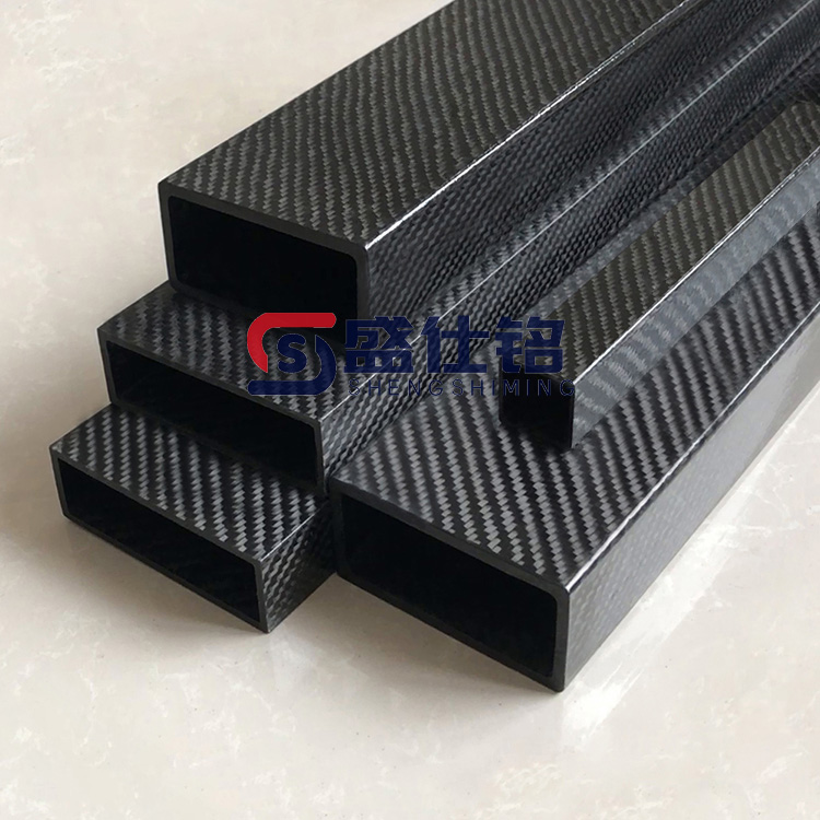 定制碳纤维方管 高强度轻质碳纤维扁管多规格碳纤维矩形管
