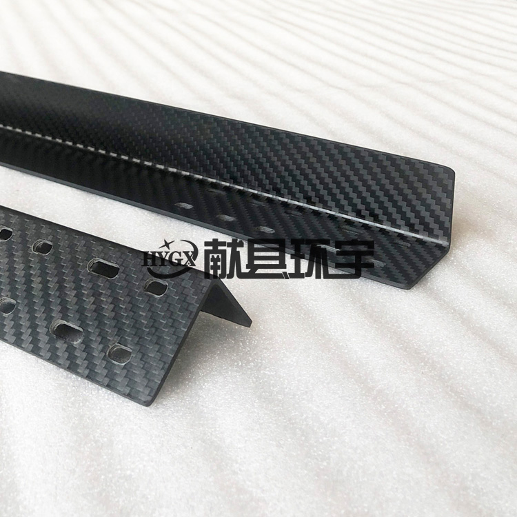碳纤维异形件碳纤维L角加工 碳纤维机器人配件
