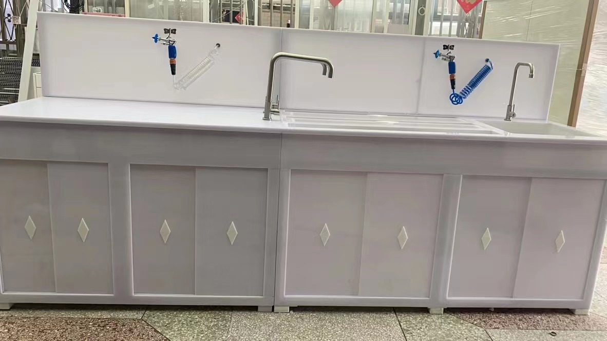 亚克力材质带背板清洗水槽