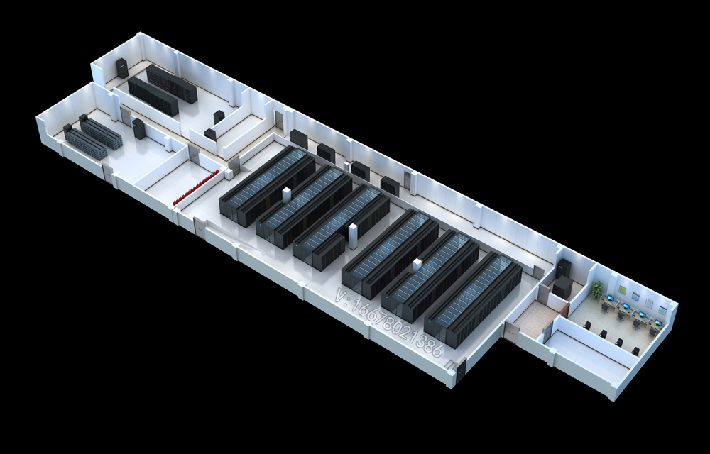 沈阳IDC机房|配电室开闭站|开关柜监控室效果图制作出图