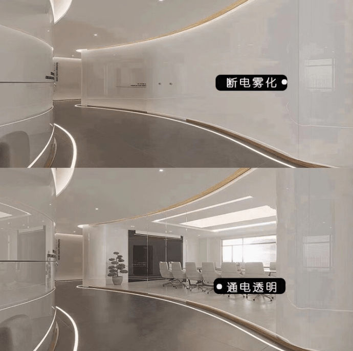 超白通电雾化玻璃 深圳制造商 酒店别墅专用 隐私保护创新设计