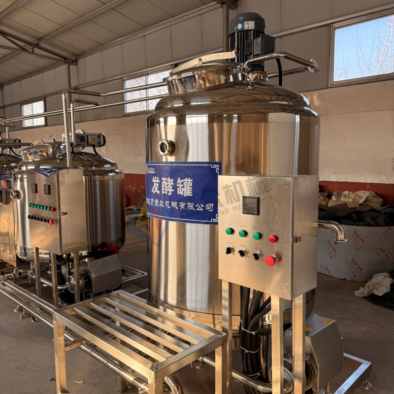 巴氏鲜奶生产设备 电加热搅拌式发酵罐储奶罐