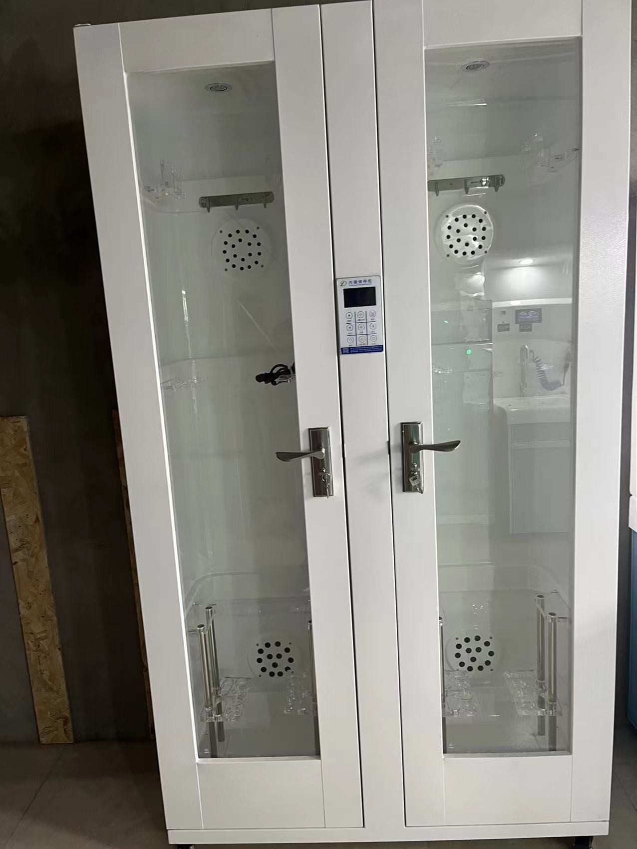 微电脑数显双门储存柜 微电脑控制、高分子内胆