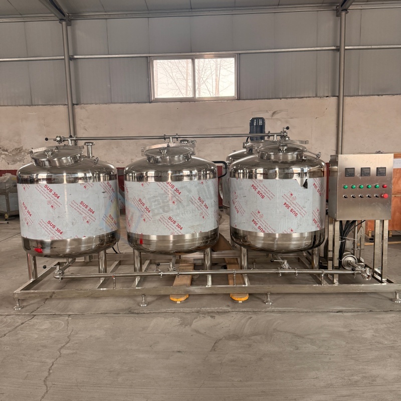 卧式三罐CIP清洗系统 牛奶生产线 移动式cip清洗机